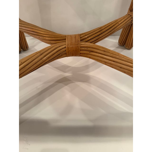 Brown Twisted Rattan End Tables -a Pair For Sale - Image 8 of 11