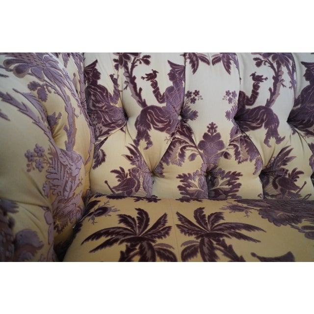 Custom Upholstered Tufted Belmar Arched Back Sofa For Sale - Image 15 of 16