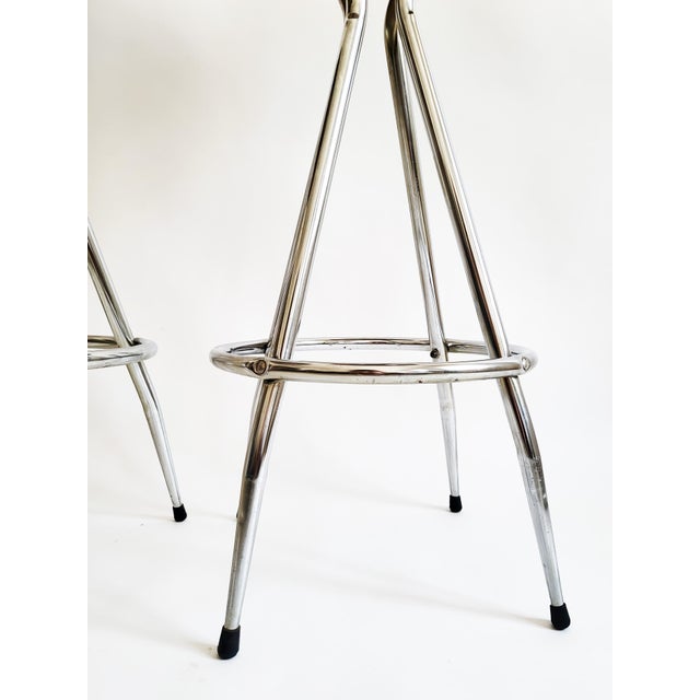 Mid-Century Modern Chrome Bar Stools, 1960s, Set of 2 For Sale - Image 6 of 9