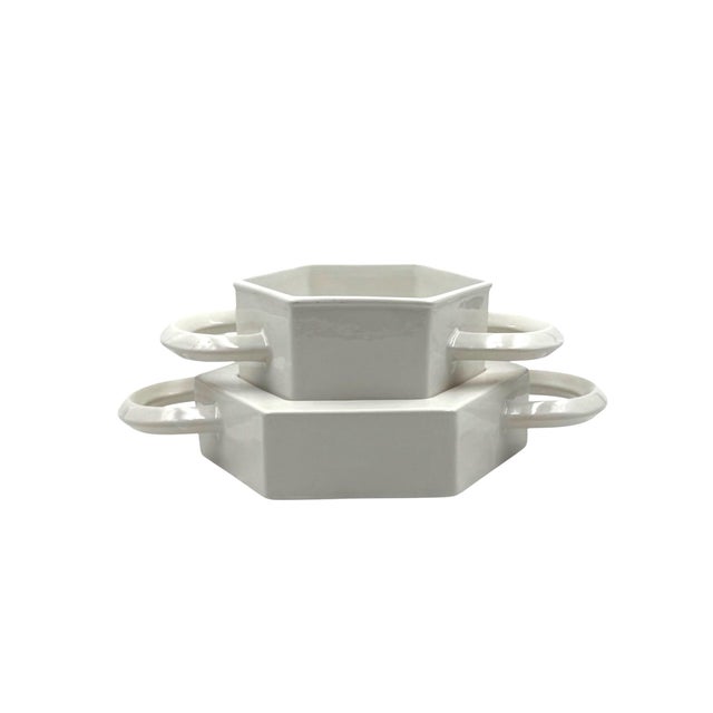 Sergio Asti, White Ceramic Centerpiece / Vide Poche, Gabbianelli Italy Ca. 1970 For Sale - Image 12 of 18