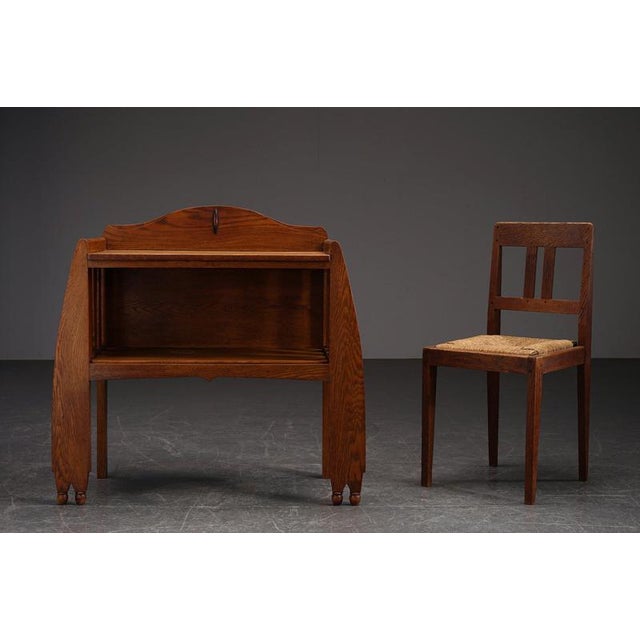 Vintage Amsterdam School Side Table, 1920s For Sale - Image 3 of 15