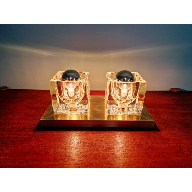 Ice Cube Double Wall Light from Peill & Putzler, 1970 For Sale - Image 4 of 17