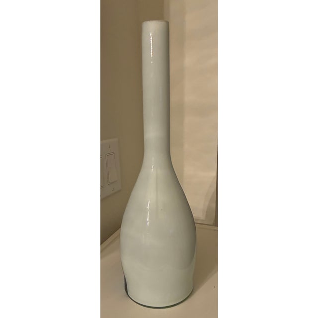 Mid 20th Century Blue and White Murano Style Vase For Sale - Image 5 of 7