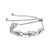 Haus of Brilliance .925 Sterling Silver Miracle Set Diamond Accented Infinity Hearts 6”-9” Adjustable Bolo Bracelet (H-I Color, I2-I3 Clarity) For Sale - Image 4 of 6