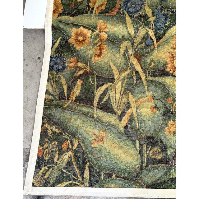 Arts & Crafts/ William Morris Style Verdure Tapestry Birds, Butterflies Foliage For Sale - Image 11 of 16