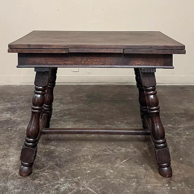 Antique Rustic Petite Draw Leaf Dining Table ~ Breakfast Table For Sale In Dallas - Image 6 of 12