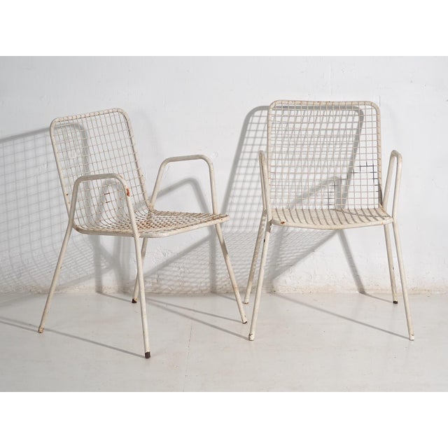 Vintage Outdoor Chairs with Armrests, 1920, Set of 4 For Sale - Image 6 of 11