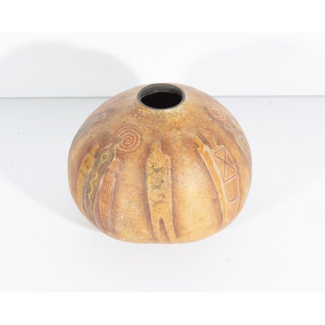 Jolee Schlea 1996 Hand-Painted Gourd Vase For Sale - Image 4 of 8