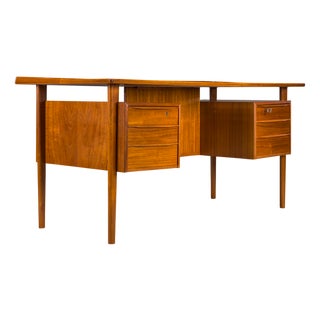 Danish Teak Desk by Peter Lovig Nielsen for Hedensted Mobelfabrik, 1972 For Sale