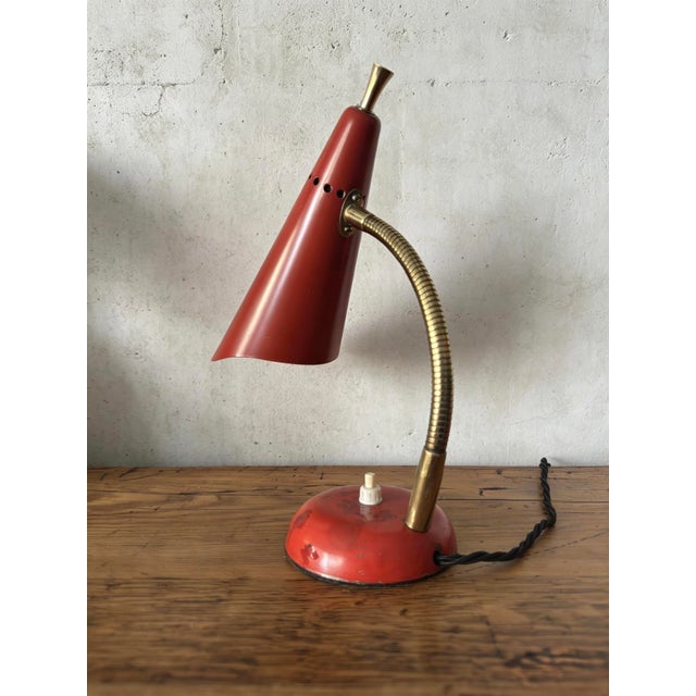 Stilnovo Vintage Italian Gooseneck Table Lamp from Stilnovo, 1960s For Sale - Image 4 of 11