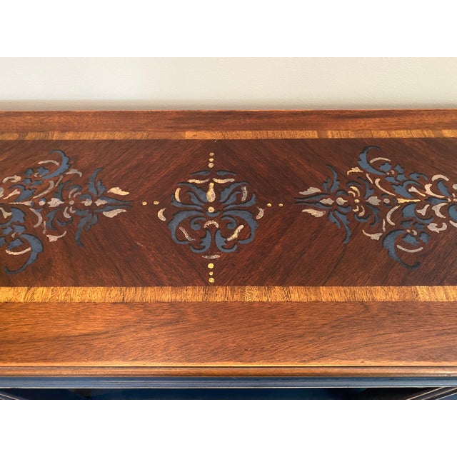 Vintage Lane Console Table With Fretwork Trim Chairish