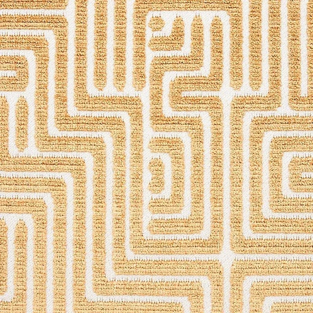 This unique, labyrinthine pattern was inspired by Portuguese tilework. Its winding, linear motif has a striking, large...