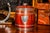 This American Arts and Crafts style humidor features an elegant barrel-shaped design with sterling silver accents and...