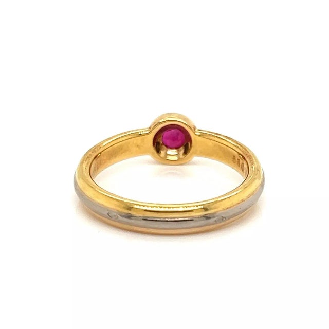 Edit Late 20th Century Cartier 18k Tri Color Gold Ruby Stack Band Ring ...