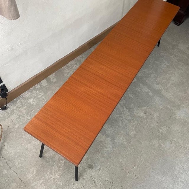 Vintage Brown Wooden Bench, in Very Good conditions. Designed 1970 to 1979