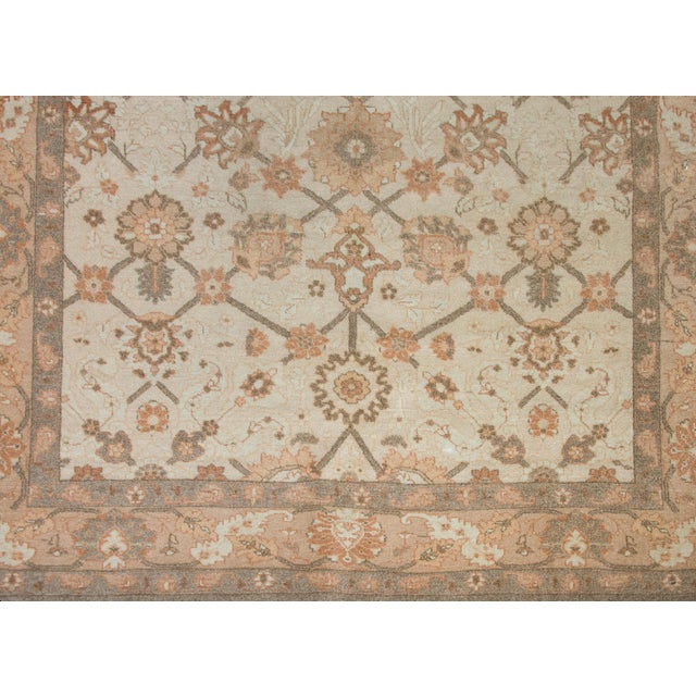 A chic late 20th century Persian Tabriz rug with a wonderful trellis floral pattern with the most wonderful large-scale...