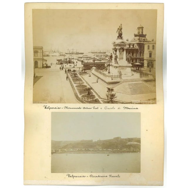 Ancient Views of Vaparaiso, Chile, is a set of three albumen prints realized in 1880s. Prints in very good condition,...