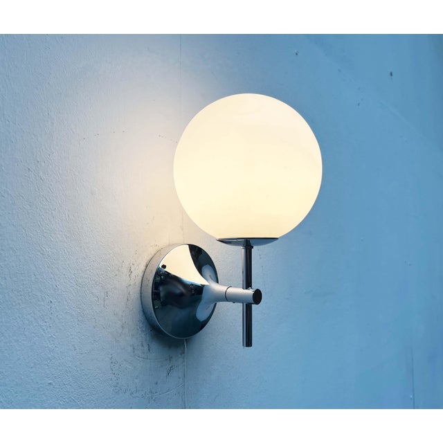 Mid-Century Modern Mid-Century Modern Swiss Space Age Type 1802 Chrome Sconce by E.R. Nele for Temde, 1960s For Sale - Image 3 of 16