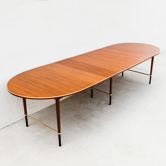 Restored 1950s Paul McCobb Mahogany & Brass "Connoisseur Collection" Expandable Dining Table For Sale - Image 18 of 18