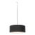 Stretch Swag Lamp, Black Linen Shade, Weathered Brass, for Living Room or Bedroom For Sale
