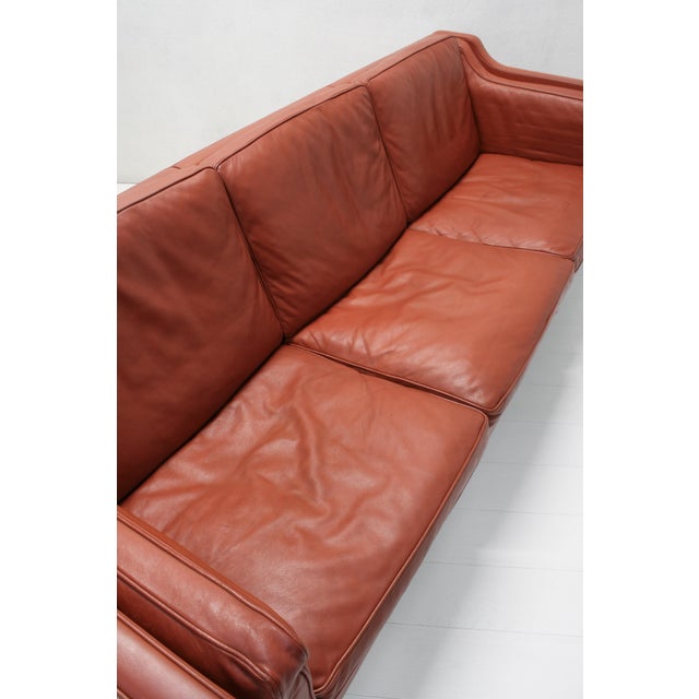 Model 2213 Three-Seater Sofa in Leather by Børge Mogensen for Fredericia Stolefabrik, 1960s For Sale - Image 10 of 17