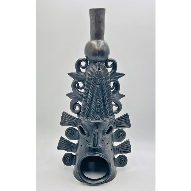 A striking and highly collectible Barro Negro sculpture by Doña Rosa of San Bartolo Coyotepec, Oaxaca, widely recognized...
