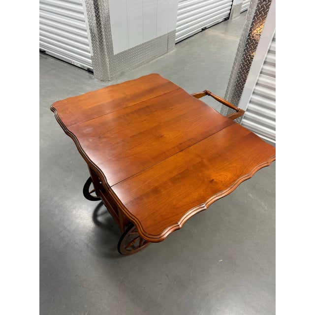 Mid Century Drop Leaf Tea/Serving Cart For Sale In New York - Image 6 of 7