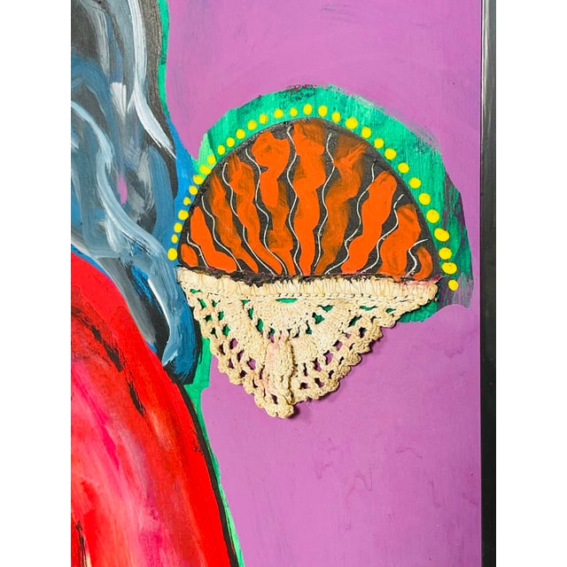 Monumental Mixed Media Painting by Mexican Artist Jesus Tellosa, Signed & Dated For Sale - Image 12 of 18