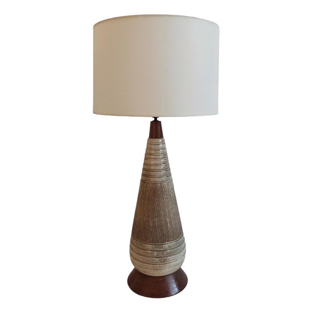 Large Danish Ceramic Lamp For Sale