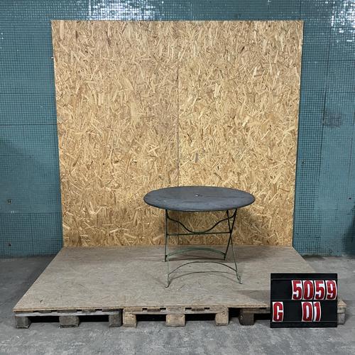 Vintage Round Folding Garden Table, 1950s For Sale - Image 4 of 4