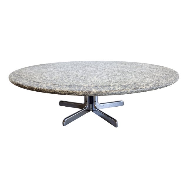 Round Granite Coffee Table by Ammannati & Vitelli for Bruno Brunati, Italy, 1970s For Sale
