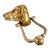 Vintage Solid Brass Hound Dog Door Knocker, Sporting Dog Entry Hardware For Sale