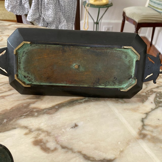 19th Century Antique Egyptian Revival Bronze Inkwell For Sale - Image 12 of 12