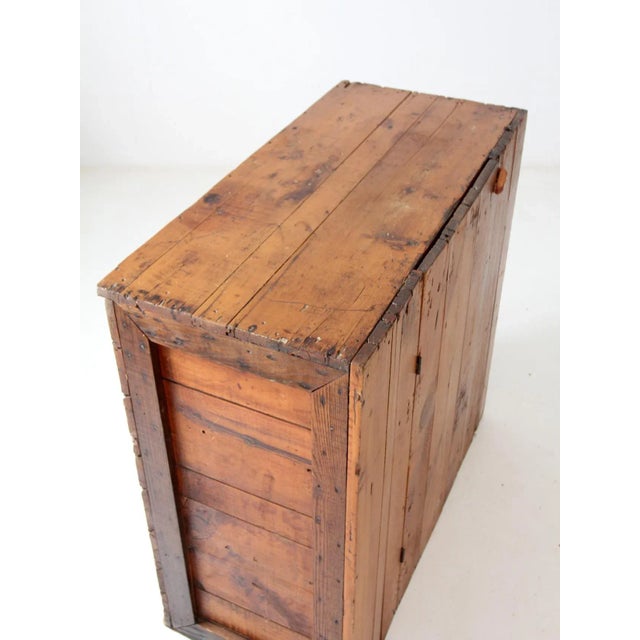 Antique Rustic Primitive Cabinet For Sale - Image 10 of 12