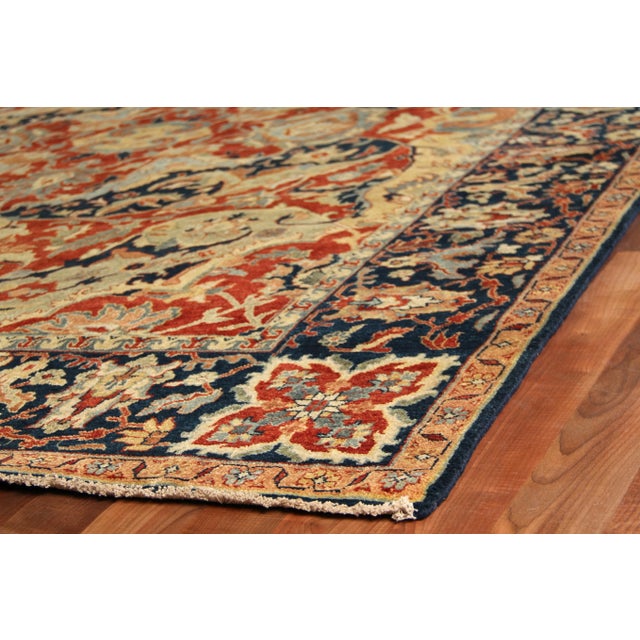 Not Yet Made - Made To Order Serapi Hand knotted Wool Red/Blue Rug-12'x15' For Sale - Image 5 of 9
