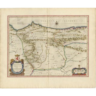 Blaeu Map of León & Asturias Legionis Regnum, 1642 For Sale
