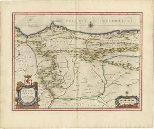 Blaeu Map of León & Asturias Legionis Regnum, 1642
