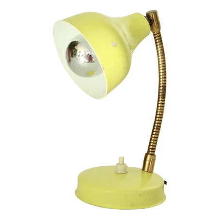Mid-Century Yellow Table Lamp, Italy, 1950s For Sale