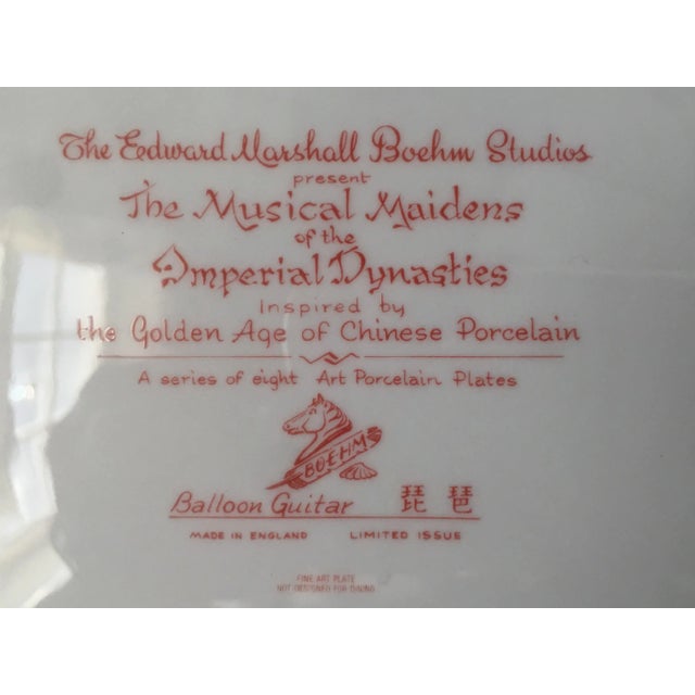 1980’s Chinese Maiden Plates-Pair For Sale - Image 6 of 10