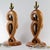 Yasha Heifetz Vintage Mid Century Modern Yasha Heifetz Table Lamps, Sculpted From Fruitwood With Antique Brass Center - a Pair For Sale - Image 4 of 15