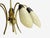 1950s Mid-Century Modern German Modern, Five-Light Chandelier, Brass, Metal, Glass For Sale In New York - Image 6 of 13