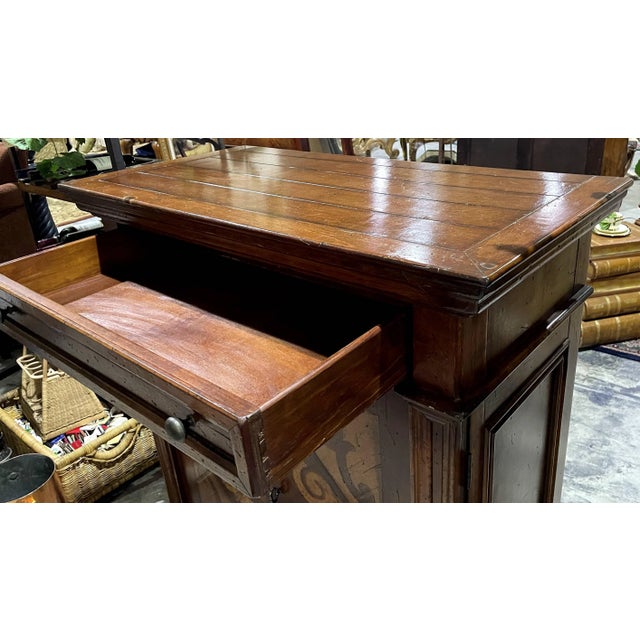 Late 20th Century Vintage European Inlaid Wood Wine Storage Cabinet For Sale - Image 5 of 10