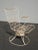 Vintage Mid-Century Modern Homecrest Style White Wire Swivel Rocker Lounge Chair For Sale - Image 13 of 13
