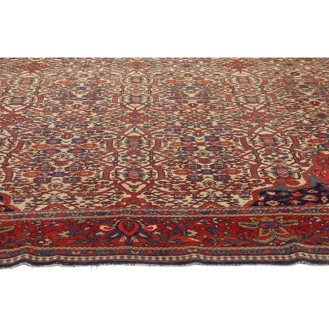 Late 19th Century Antique Persian Farahan Rug - 08'08 X 11'04 For Sale - Image 4 of 9