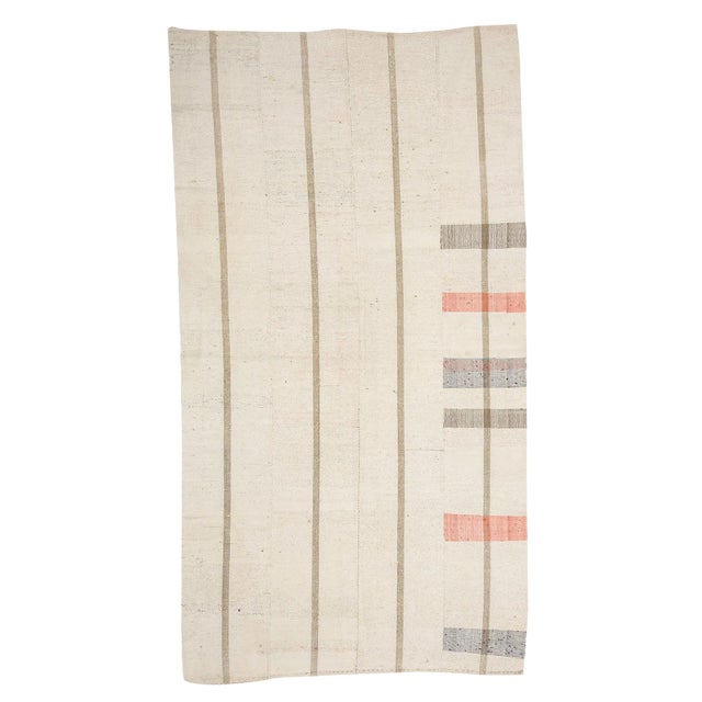 Vintage Modern Turkish Kilim Rug-4′11″ × 8′10″ For Sale