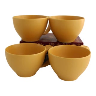 Set of 4 Chantal 20 Oz. Ceramic Mugs in Naples Yellow For Sale