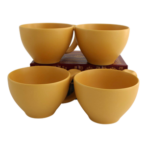 Set of 4 Chantal 20 Oz. Ceramic Mugs in Naples Yellow