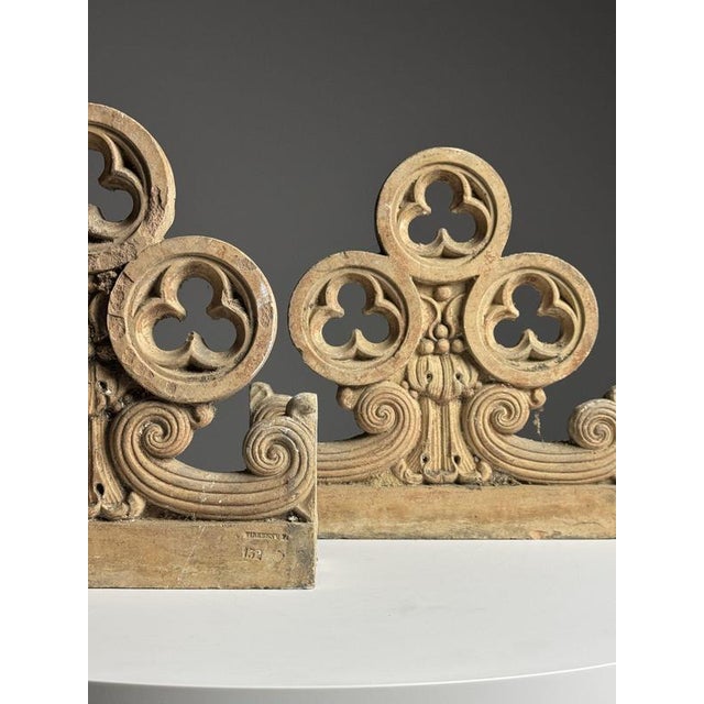 Neo-Gothic Terracotta Ornaments, Set of 2 For Sale - Image 11 of 18