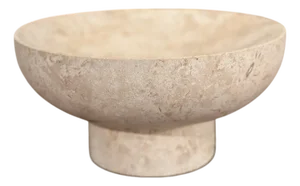 Hand Sculpted Vase, Mayan Travertine, Taller Maya, 2024
