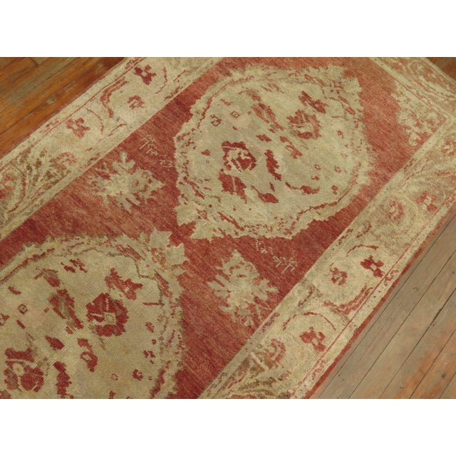 Textile Antique Muted Turkish Floral Runner - 3'5" x 9'2" For Sale - Image 7 of 12